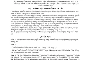 Quyết định 1362/2000/QĐ-BGVTVT cải tạo phương tiện cơ giới đường bộ