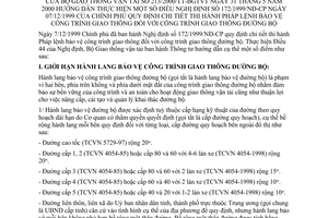 Thông tư 213/2000/TT-BGTVT Pháp lệnh Bảo vệ công trình giao thông đường bộ