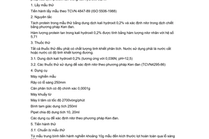 Tiêu chuẩn ngành 10TCN 423:2000 về đậu tương và sản phẩm đậu tương - Phương pháp xác định protein tan trong Kali hydroxyt 0,2% do Bộ Nông nghiệp và Phát triển nông thôn ban hành