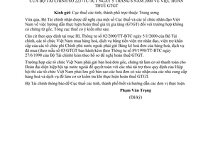 Công văn 2237-TC/TCT hoàn thuế giá trị gia tăng