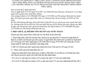 Thông tư 52/2000/TT-BTC hướng dẫn miễn thuế, lệ phí chuyên gia nước ngoài thực hiện các chương trình, dự án sử dụng nguồn vốn ODA