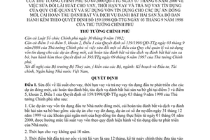 Quyết định 64/2000/QĐ-TTg lãi suất cho vay,trả nợ tín dụng dự án đóng mới, cải hoán tàu đánh bắt, đánh bắt hải sản xa bờ sửa đổi QĐ 159/1998/QĐ-TTg