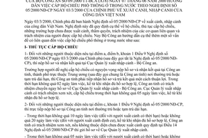 Thông tư 09/2000/TT-BCA(A18) xuất cảnh, nhập cảnh của công dân Việt Nam để hướng dẫn cấp hộ chiếu phổ thông ở trong trong nước theo NĐ 05/2000/NĐ-CP