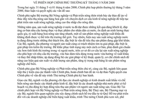 Nghị quyết 08/2000/NQ-CP phiên họp Chính phủ thường kỳ tháng 5 năm 2000