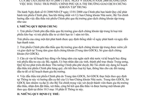 Thông tư 55/2000/TT-BTC hướng dẫn đấu thầu trái phiếu Chính phủ qua thị trường giao dịch chứng khoán tập trung