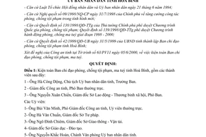 Quyết định 29/2000/QĐ-UB kiện toàn Ban chỉ đạo phòng chống tội phạm, ma tuý