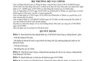 Quyết định 99/2000/QĐ-BTC  Chế độ kế toán công ty chứng khoán