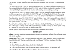 Quyết định 63/2000/QĐ-UB thành lập Ban Đại diện Hội Người cao tuổi Đà Nẵng