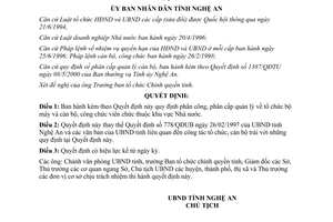 Quyết định 42/2000/QĐ-UB phân công phân cấp quản lý tổ chức cán bộ