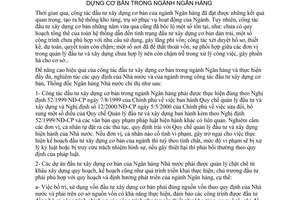 Chỉ thị 05/2000/CT-NHNN15 chấn chỉnh tăng cường quản lý công tác đầu tư xây dựng cơ bản ngành Ngân hàng