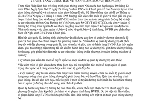 Chỉ thị 252/2000/CT-BGTVT tăng cường bảo vệ hành lang bảo vệ đường bộ