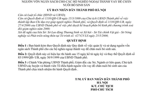 Quyết định 63/2000/QĐ-UB Quy định quản lý sử dụng nguồn vốn ngân sách cho hộ nghèo ngoại thành vay chăn nuôi bò sinh sản