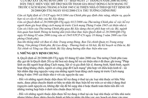 Thông tư 05/2000/TT-BXD hỗ trợ người tham gia hoạt động cách mạng từ trước cách mạng tháng tám năm 1945 cải thiện nhà ở theo Quyết định 20/2000/QĐ-TTg