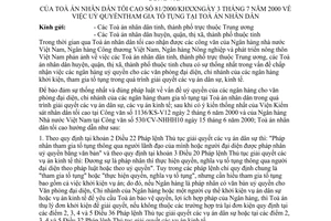 Công văn 81/2000/KHXX uỷ quyền tham gia tố tụng tại Toà án nhân dân
