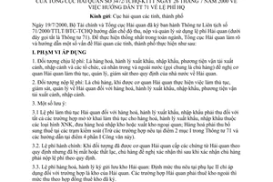 Công văn 3472/TCHQ-KTTT hướng dẫn TT 71/2000/TTLT/BTC-TCHQ lệ phí hải quan