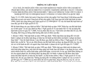 Thông tư liên tịch 02/2000/TTLT-TANDTC-VKSNDTC-BTP-BCA hướng dẫn Điều 7 Bộ luật Hình sự năm 999 Mục 2 Nghị quyết 32/1999/QH10