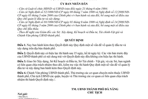 Quyết định 77/2000/QĐ-UB  quản lý đầu tư và xây dựng