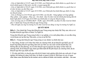 Quyết định 590/2000/QĐ-BTS thành lập Trung tâm Khuyến ngư Trung ương