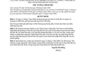 Quyết định 81/2000/QĐ-TTg điều hành kinh doanh xăng dầu