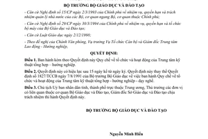 Quyết định 25/2000/QĐ-BGD&ĐT Quy chế tổ chức hoạt động Trung tâm kỹ thuật tổng hợp - hướng nghiệp