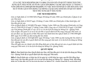 Quyết định 02/2000/QĐ-HĐĐGBĐG  Quy chế bán đấu giá xe ôtô du lịch tồn đọng tại Móng Cái - Quảng Ninh có quyết định tịch thu sung quỹ nhà nước