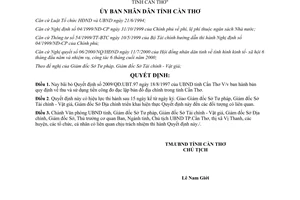 Quyết định 47/2000/QĐ-UB bãi bỏ 2009/QĐ.UBT.97 thu sử dụng tiền đo đạc lập bản đồ địa chính Cần Thơ