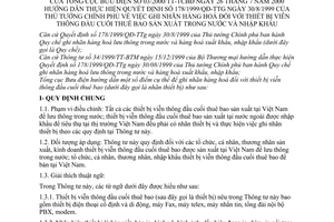 Thông tư 03/2000/TT-TCBĐ ghi nhãn hàng hoá đối với thiết bị viễn thông đầu cuối thuê bao sản xuất trong nưóc và nhập khẩu