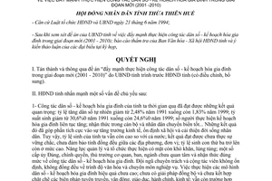 Nghị quyết 3e/2000/ NQ-HĐND4 đẩy mạnh công tác dân số kế hoạch hoá gia đình