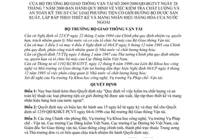 Quyết định 2069/2000/QĐ-BGTVT kiểm tra chất lượng an toàn kỹ thuật phương tiện cơ giới đường bộ sản xuất,lắp ráp mang nhãn hiệu nước ngoài