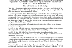 Công văn 3585/TCHQ-KTTT hướng dẫn áp dụng thêm biện pháp cưỡng chế trong thi hành Luật thuế xuất nhập khẩu