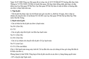 Công văn 1433/HQHN-QLT hướng dẫn thực hiện thông tư 71/TTLT/BTC-TCHQ