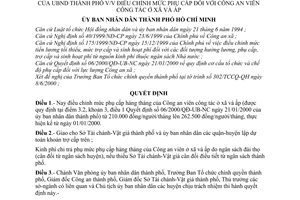 Quyết định 48/2000/QĐ-UB-NC điều chỉnh mức phụ cấp Công an viên công tác xã và ấp