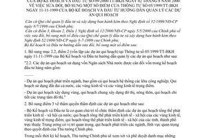 Thông tư 09/2000/TT-BKH hướng dẫn quản lý các dự án quy hoạch bổ sung TT 05/1999/TT-BKH ngày