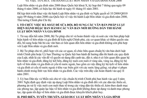 Chỉ thị 15/2000/CT-TTg tổ chức thi hành Luật Hôn nhân Gia đình 2000