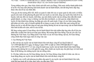 Chỉ thị 311/2000/CT-BGTVT tăng cường quản lý hoạt động vận tải hành khách liên tỉnh, đảm bảo trật tự, an toàn giao thông