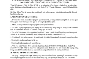 Thông tư 312/2000/TT-BGTVT hướng dẫn đội mũ bảo hiểm khi đi môtô, xe máy