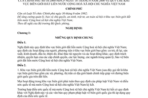 Nghị định 34/2000/NĐ-CP Quy chế khu vực biên giới đất liền nước Cộng hoà xã hội chủ nghĩa Việt Nam