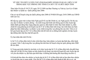 Chỉ thị 09/2000/CT-UB điều hành cơ quan 1 bên 2 cấp phòng thủ tỉnh Sở y tế Bưu điện