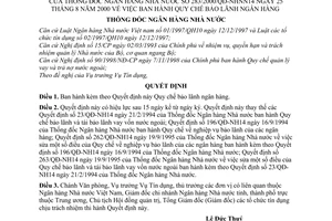 Quyết định 283/2000/QĐ-NHNN14 Quy chế bảo lãnh ngân hàng