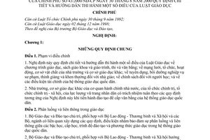 Nghị định 43/2000/NĐ-CP hướng dẫn thi hành Luật Giáo dục