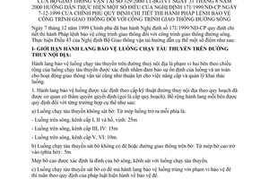 Thông tư 329/2000/TT-BGTVT Pháp lệnh bảo vệ công trình giao thông đường sông