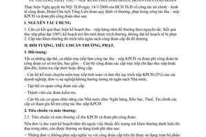 Quy định 1314/2000/QĐ-TLĐ thưởng, phạt thu - nộp kinh phí công đoàn, đoàn phí công đoàn