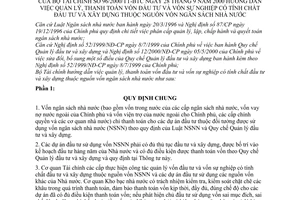 Thông tư 96/2000/TT-BTC hướng dẫn quản lý, thanh toán vốn đầu tư và vốn sự nghiệp có tính chất đầu tư và xây dựng thuộc nguồn vốn ngân sách Nhà nước