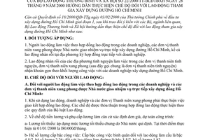 Thông tư 22/2000/TT-BLĐTBXH hướng dẫn thực hiện chế độ đối với người lao động tham gia xây dựng đường Hồ Chí Minh