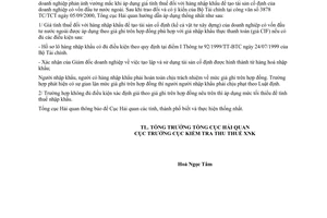 Công văn 4260/TCHQ-KTTT giá tính thuế hàng nhập khẩu tạo tài sản cố định