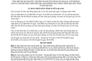 Quyết định 1091/QĐ-UB năm 2000 Quy định hướng dẫn Nghị định 22/1998/NĐ-CP