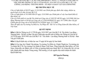 Quyết định 3204/2000/QĐ-BYT bãi bỏ Thông tư 11/TTLB