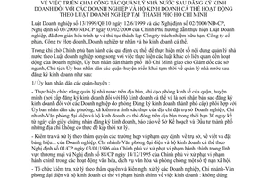 Chỉ thị 22/2000/CT-UB-CNN triển khai công tác quản lý Nhà nước sau đăng ký kinh doanh doanh nghiệp hộ kinh doanh cá thể theo Luật Doanh nghiệp