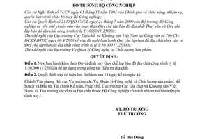 Quyết định 54/2000/QĐ-BCN Quy chế lập bản đồ địa chất công trình tỷ lệ 1:50.000 (1:25.000)