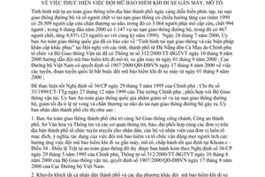 Chỉ thị 23/2000/CT-UB-ĐT thực hiện đội mũ bảo hiểm đi xe gắn máy, mô tô